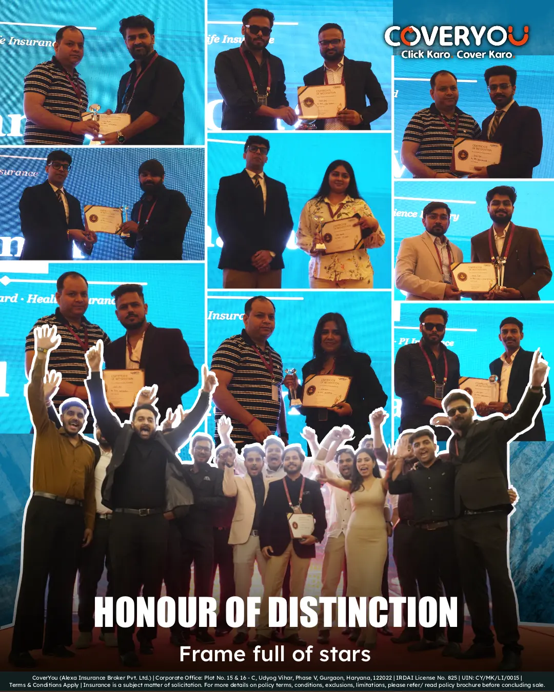 Corporate awards prepared for CoverYou event