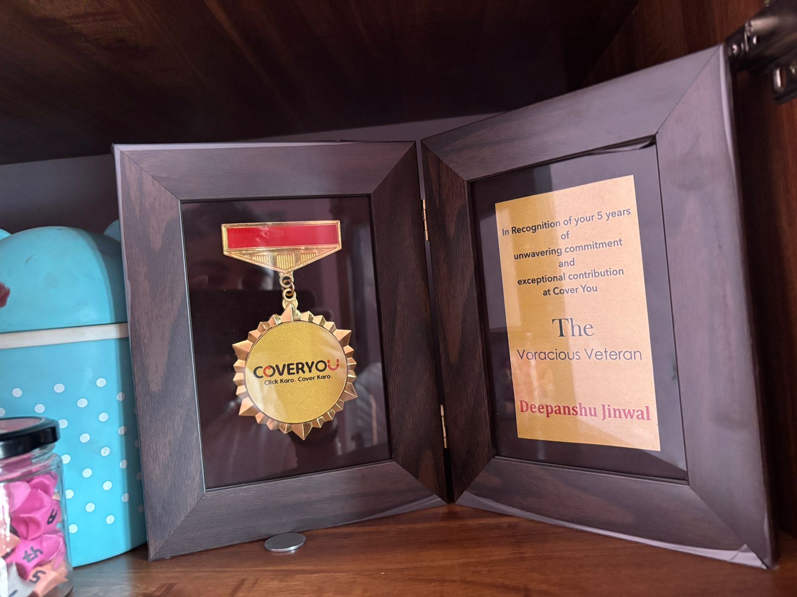 Award trophy setup for CoverYou gala ceremony