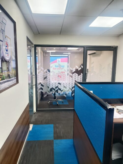 Still image of global gas office branding